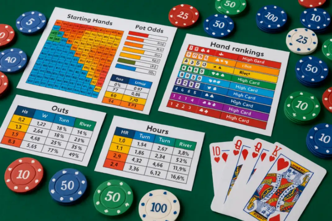 Шпаргалки по покеру — таблицы и подсказки для игроков