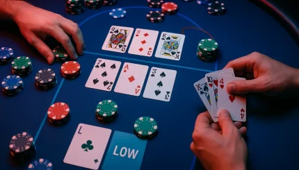 Omaha Hi-Lo: как делится банк и что такое лоу