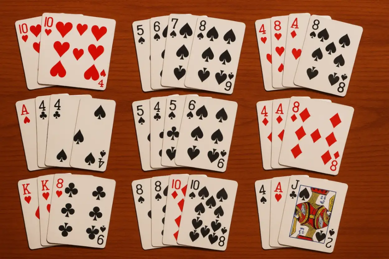 Комбинации в покере — порядок и старшинство карт
